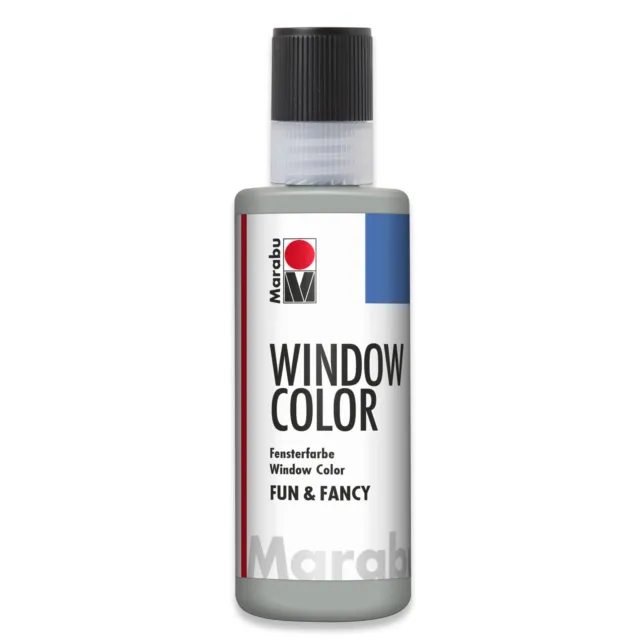 Marabu Window Color fun & fancy Fenstermalfarbe 80ml Konturen silber abziehbar