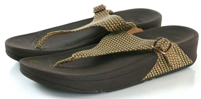 Fitflop Women's Wedge Sandals Size 11 Leather Brown