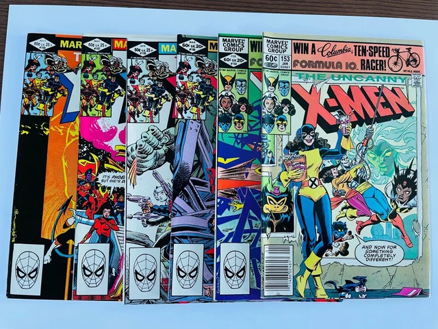 The Uncanny X-Men # 153 154 155 156 157 159 VF/NM Mixed 1982 Marvel Comics LOT