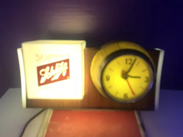 Vintage Schlitz Beer Barrel Back Bar Bubbler Light Up Clock WORKS! Motion Moving Vintage Schlitz Beer Barrel Back Bar Bubbler Light Up Clock WORKS! Motion Moving
