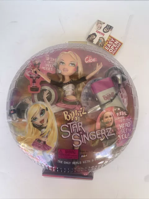 MGA BRATZ EXCLUSIVE star singerz CLOE doll & fm head set mic Retired 2003 NEW