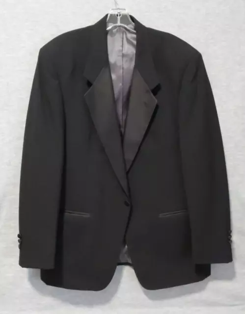 CHRISTIAN DIOR Le Connaisseur Black Tuxedo Suit Jacket w Satin Lapel 44L Blazer