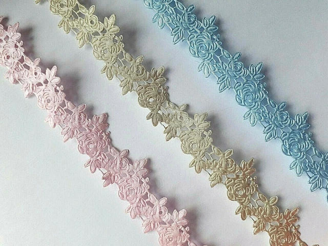 Ruban ajouré Lot 3M X 22mm Scrapbooking mercerie embellissement Décoration