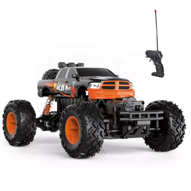 Rock Crawler de radiocontrol 40 MHz escala 1/16 4x4 con luces LED niños control remoto coche camión