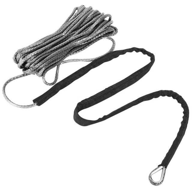 Fune per cavo linea verricello sintetico 3/16 pollici x 50 pollici 7700 libbre con protezione H5V5