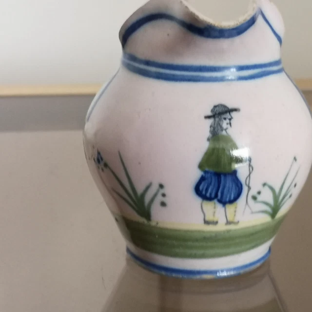 Boule de Pardon verte églomisée 17 cm XIXe siècle