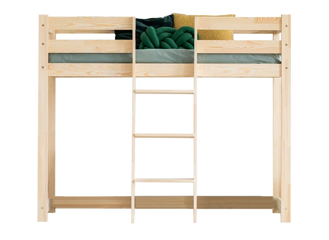 Lit Superposé Enfant ADEKO 70x160 Cm - Bois Robuste, Sommier Lattes Inclus, à Partir De 3 Ans