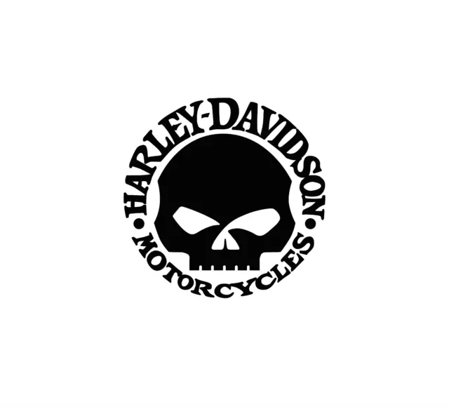 Harley Davidson Schädel Logo Aufkleber Auto Motorrad Wand Glas Möbel PC