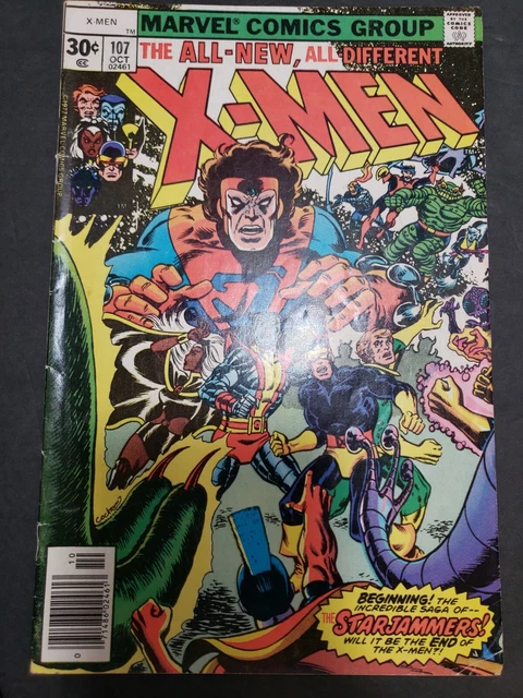 Marvel Comics Uncanny X-Men 107 1st Appearance of Gladiator Starjammers fang