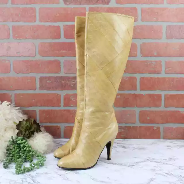 Brian Atwood Vintage Eel Skin Boots 37