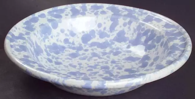 Bennington Potters Agate Morning Glory Blue Rimmed Soup Bowl 6010262