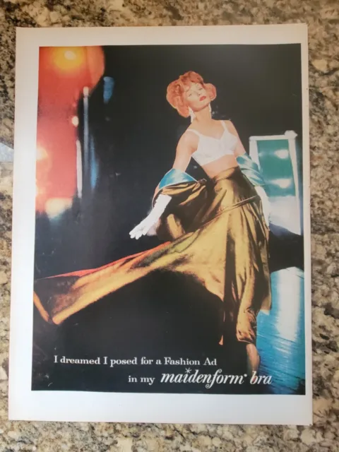 Maidenform bra Vintage Print Ad - I dreamed I posed for a Fashion Ad in my bra!