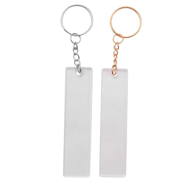 150 StüCk Acryl SchlüSselanhäNger Rohling mit Ringen für Vinyl, Durchsichti9332