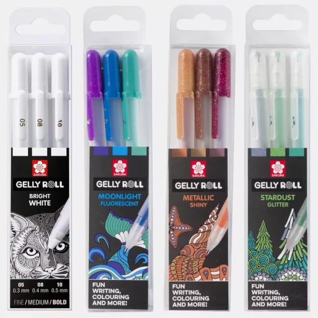 Sakura Gelly Roll Pen 24 Colour Set - Stardust, Metallic & Moonlight Gel Pen