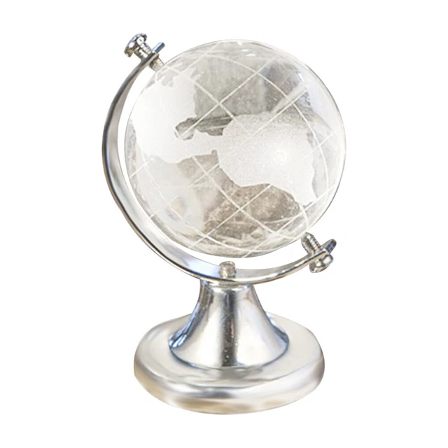 Mini globo di terra cristallo camera da letto ornamento scrivania decorazione casa con confezione regalo