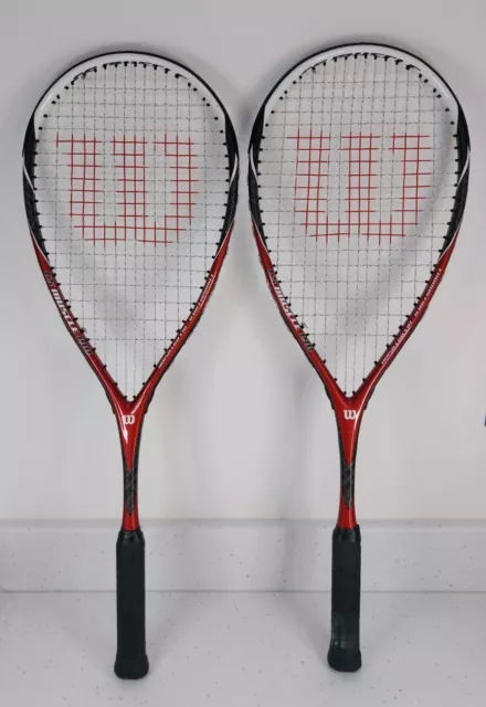 Wilson CS Muscle 190 - Squashschläger - Kohlefaser-Legierung - x2 - rot/weiß/schwarz