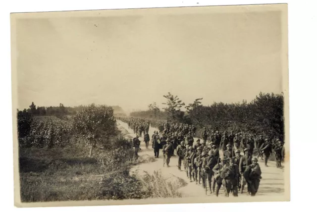 Foto 12X16,5 Fanteria In Marcia Settore Di Monfalcone Ww1