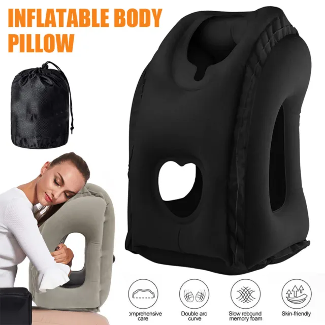 Inflatable Travel Neck & Head Pillow Pillows Flight Rest Sleep Support Cushion