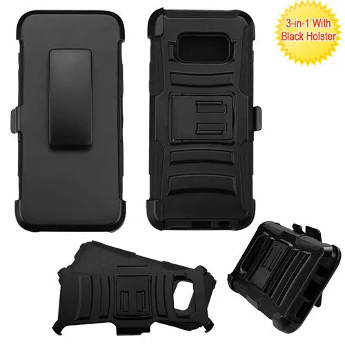 For Samsung GALAXY S8 / Plus Holster Case HYBRID Armor Rubber Shockproof Cover
