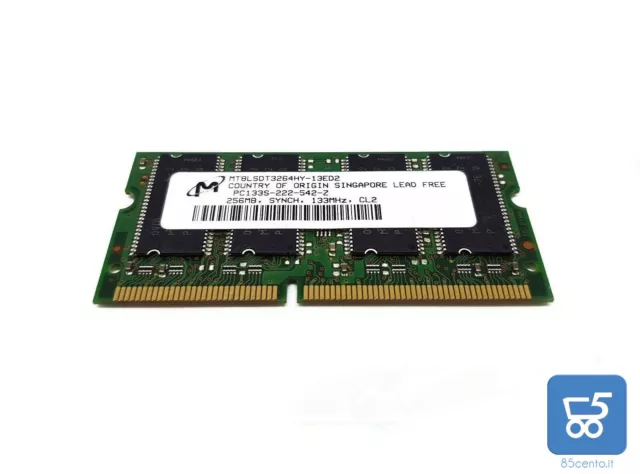 Memoria Ram Notebook Portatile introvabile 133Mhz 256Mb windows 98 2000 XP PC133