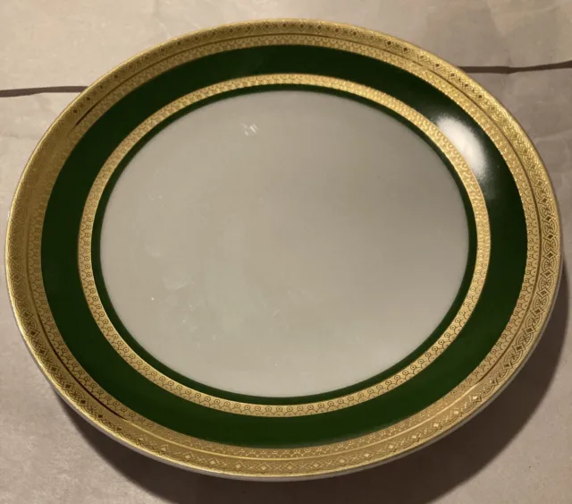 Mitterteich BAVARiA ~GOLD And GREEN  7 3/4” Salad/Dessert Plate