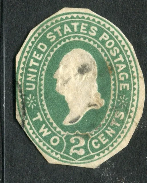USA; 1870s-80s early classic Embossed Presidential POSTAL STATIONARY PIECE 2c.