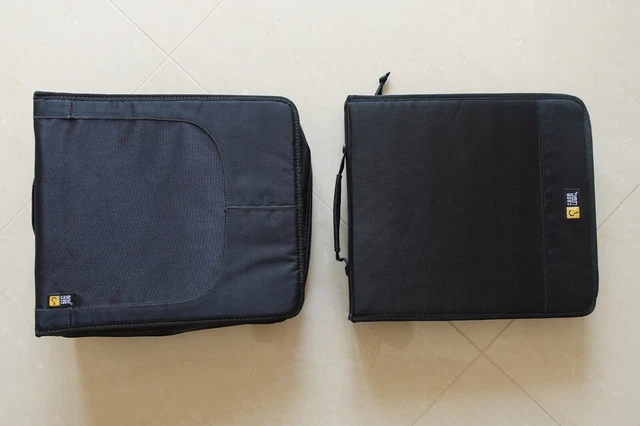 2x Case Logic CD DVD Case. 280+128 Nylon Storage Organiser Wallet. CDW264 CDW128