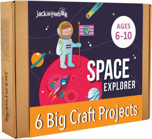 Space Science Craft Kit Gift 6-in-1 | Arts Crafts Space Toy for Kids Ages 6-8 |