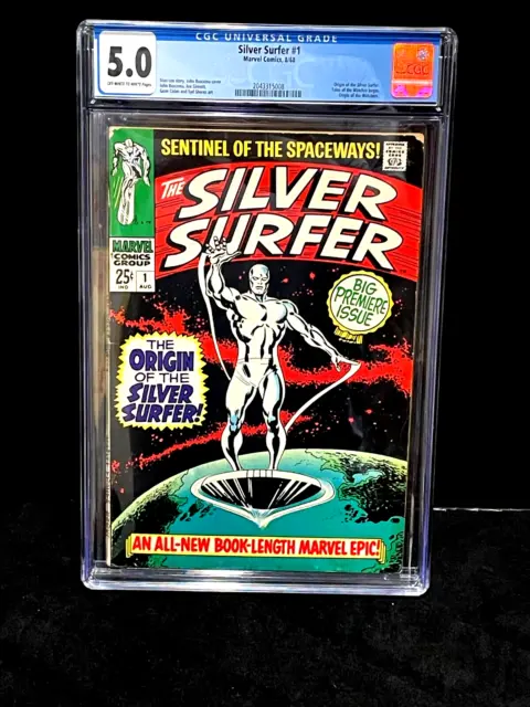 Silver Surfer #1 Marvel Comics 1968 Origin of Silver Surfer CGC 5.0