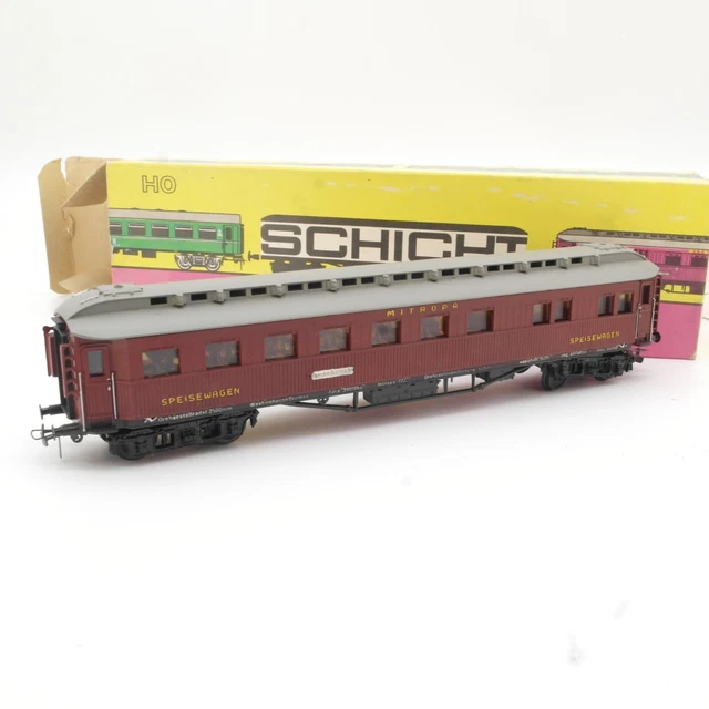 Voiture Voyageur Mitropa Schicht HO, Wagon-restaurant N°055-119, époque III, Aménagé