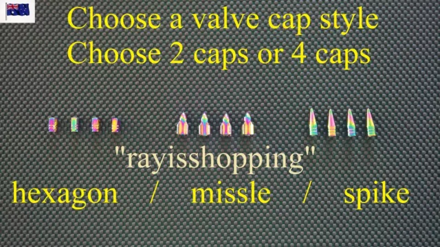 III OPTIONS Buy 2 or 4 Valve Caps Rainbow Pearl Chameleon Schrader Car Motorbike