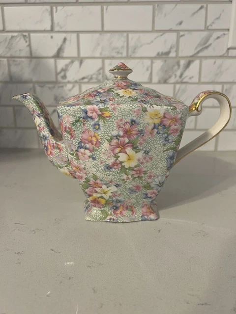 Royal Winton Grimwades LTD Chintz Teapot Marion 1995 Floral Pattern Nice!