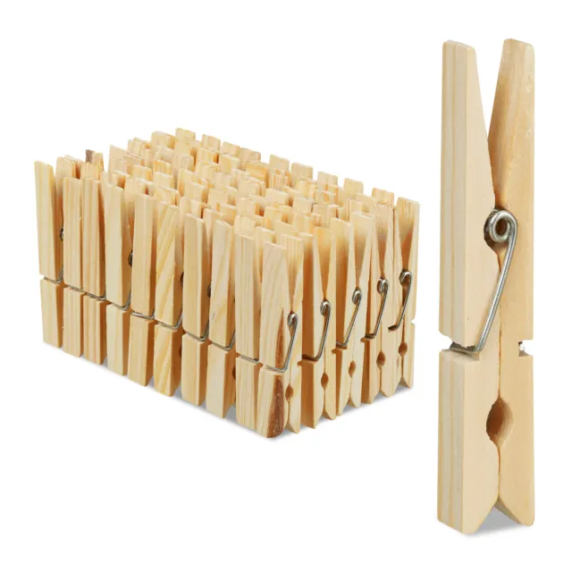 Juego de 100 abrazaderas de madera pinzas de lavandería de madera pinzas de madera pinzas de manualidades XL