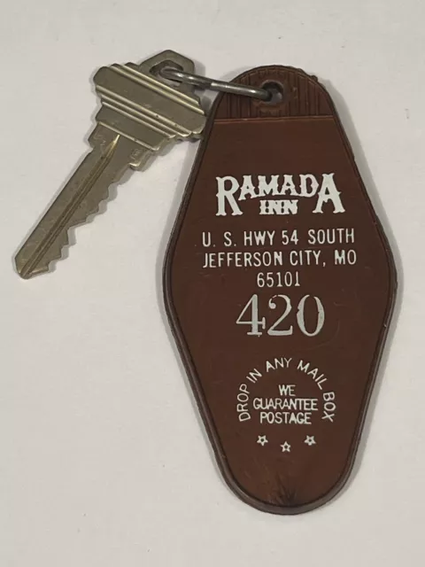 Ramada Inn Jefferson City, MO - Motel Hotel Fob And Room Key #420 - Original Set