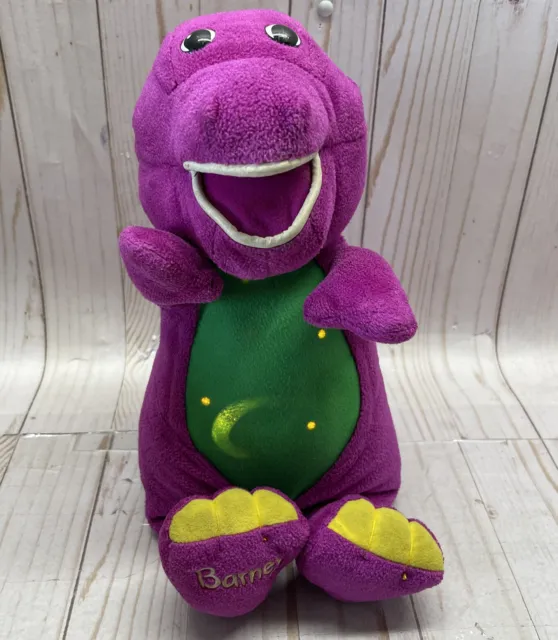 VTG Magical Friend Barney Talking Singing Plush Purple Dinosaur 14” Fisher Price
