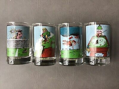 Set of 8 Arbys Collectors Series Gary Patterson Drinking Glasses 1982