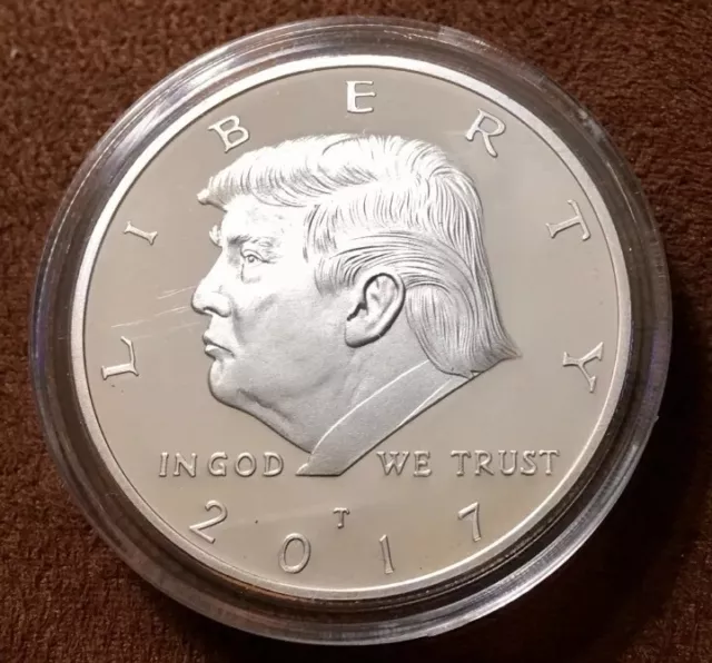 Donald Trump / Usa / Präsident 2017 - Medaille - Silber Auflage - Selten - Pp