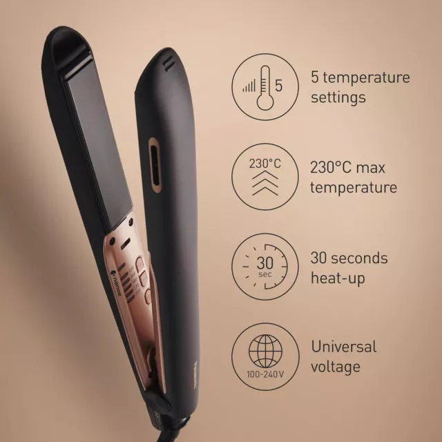 Panasonic EH-HS99 Nanoe Ceramic Hair Straightener Enrich + Shine Japanese Tech. 2