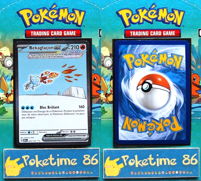 Coffret Ultraboost X Pokémon : Bekaglaçon Ex 42/197 Téracristal - Flammes Obsidiennes Écarlate Et Violet - 10 Cartes Françaises
