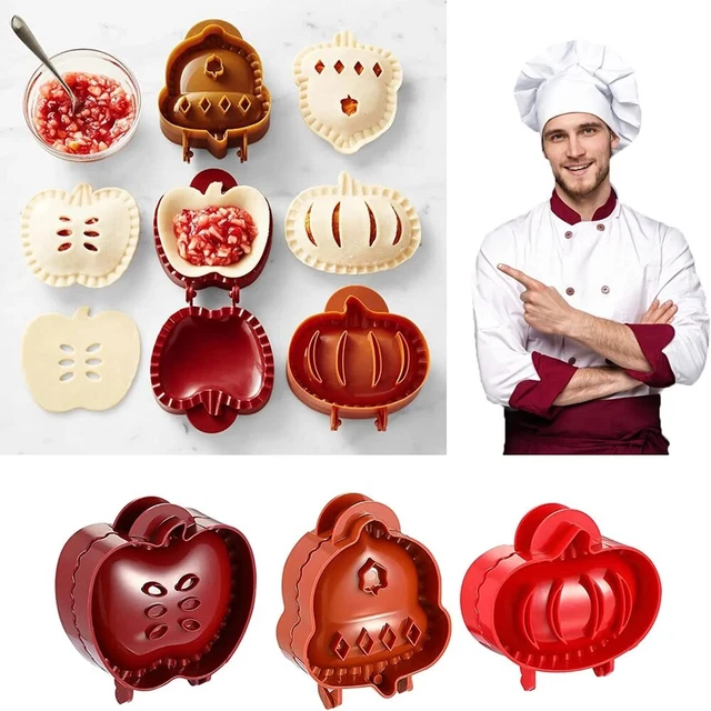 Plastic Fall Hand Pie Molds Set Pumpkins Hazelnuts Pie Top Cutter  DIY