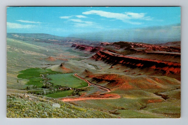 Cheyenne WY- Wyoming, Aerial View Of Town Area, Antique, Vintage c1959 Postcard