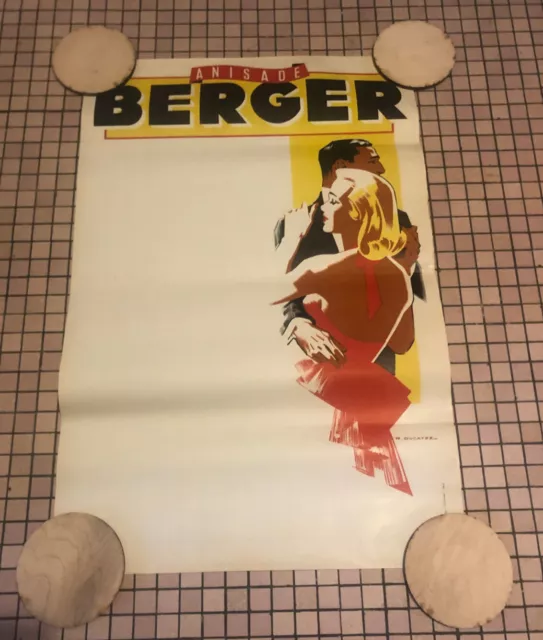 Anisade Berger affiche ancienne signée R.Ducatez