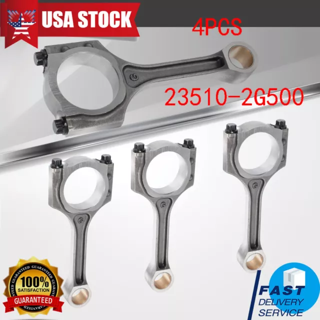 4X Connecting Rod 23510-2G540 Fit for 2011-20 Sorento Sportage Sonata 2.4L US
