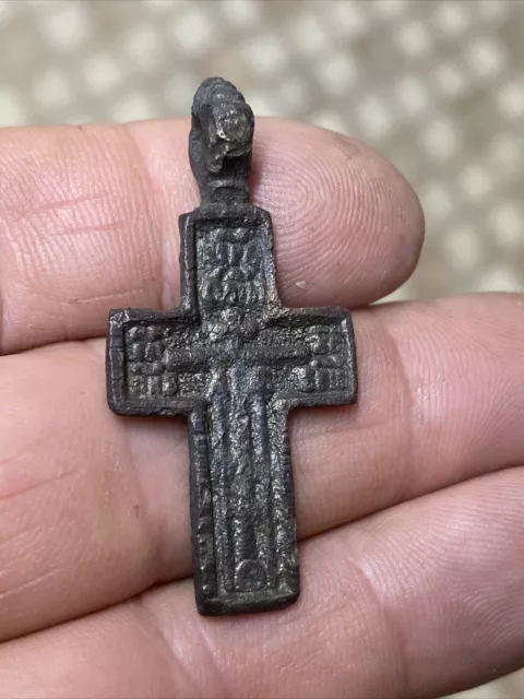 Early Medieval Religious Cross Metal Detecting Find (23*