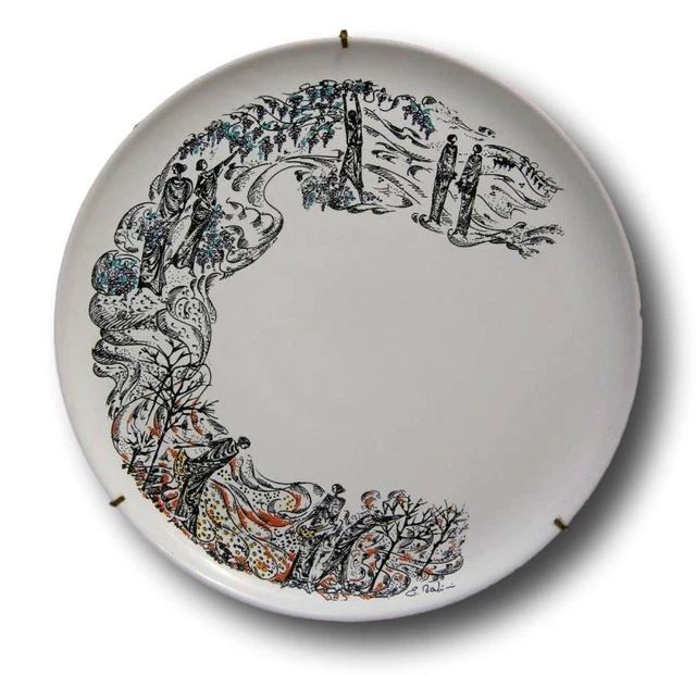 Assiette de Collection en Céramique Design Enzo Babini Spécimen 1 Vintage