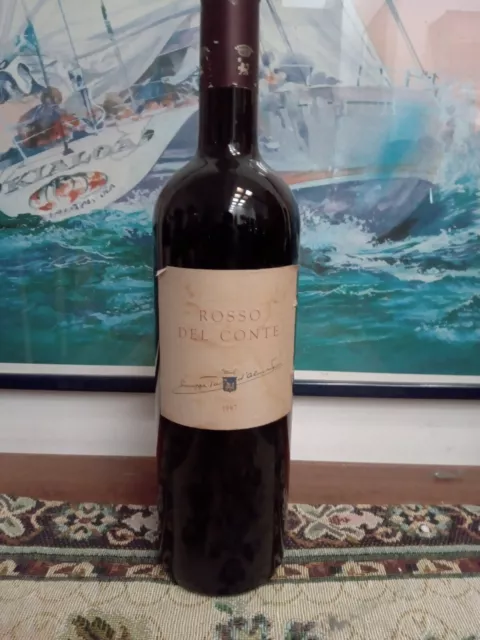 Antica Bottiglia Di Vino Rosso Del Conte Tasca D'almerita  Anata 1997