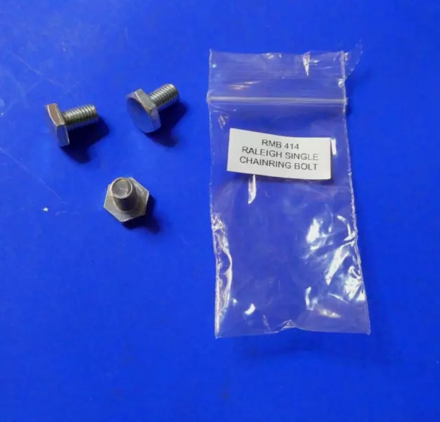 A Set Of Three Raleigh Single Chainwheel Bolts - Superb New Old Stock - Scarce A Set Of Three Raleigh Single Chainwheel Bolts - Superb New Old Stock - Scarce