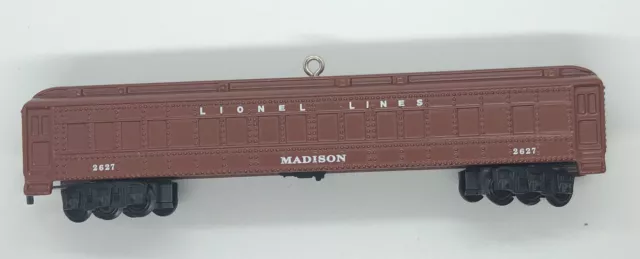 Retired 2016 Hallmark Lionel 2627 Madison Passenger Car Keepsake Ornament New 2