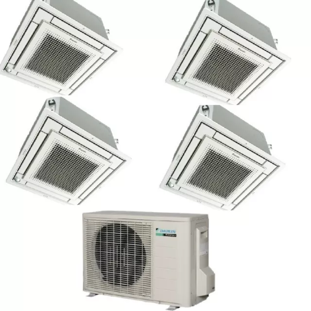 Condizionatore Daikin Quadri a Cassetta R-32 9000+9000+12000+12000 BTU+4MXM80M