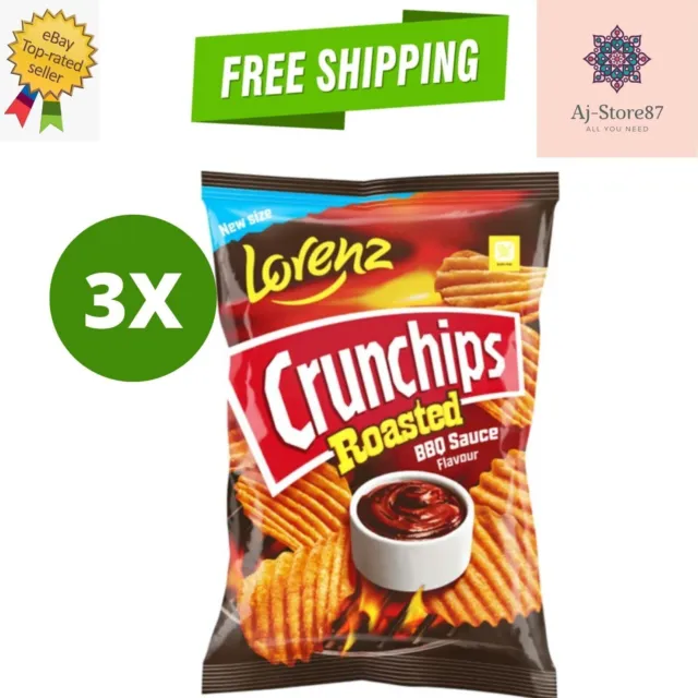 3 PACK X Lorenz Crunchips Roasted BBQ Sauce Chips, Family Size $46.28 -  PicClick AU